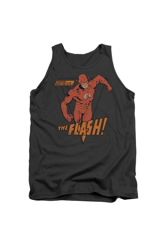 DC Comics Flash Whirlwind Adult Tank Top Charcoal
