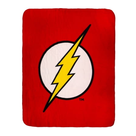 DC Comics Fleece Throw - The Flash, Logo, 50" x 60"
