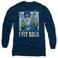 thumbnail image 1 of DC Comics Fly Solo-Long Sleeve Adult 18/1 Navy, 1 of 1