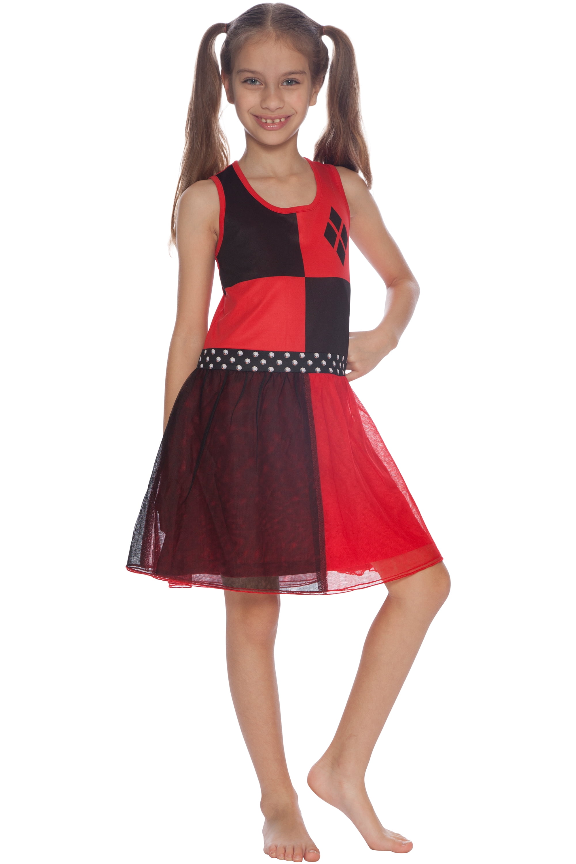 DC Comics Girls Big Harley Quinn Costume Pajama Nightgown