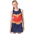 thumbnail image 1 of DC Comics Girls Blue Sleeveless Skater Dress, 1 of 5