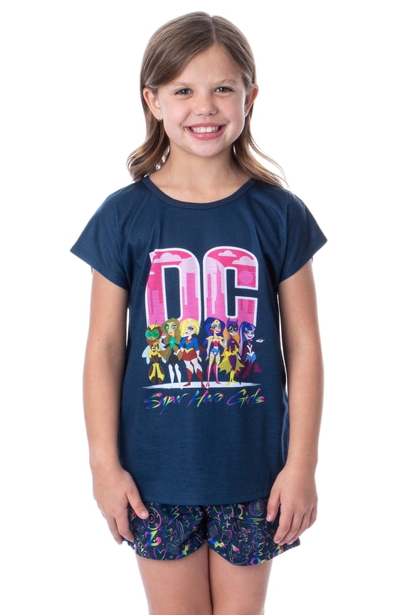 DC Comics Girls' Super Hero Girls Character Sleep Pajama Set Short