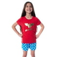 thumbnail image 1 of DC Comics Girls' Wonder Woman Gold Foil Logo Shirt and Shorts Pajama Set, 1 of 8