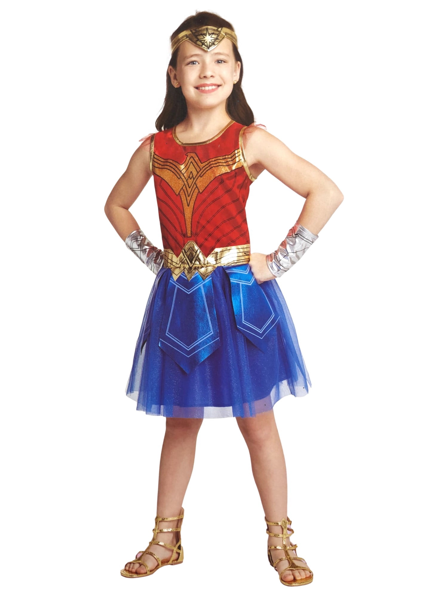 DC Comics Girls Wonder Woman WW84 Costume Dress Headband & Cuffs Medium (8-10)
