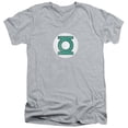 thumbnail image 1 of DC Comics Gl Logo Distressed S/S Adult V-Neck T-Shirt Athletic Heather, 1 of 1