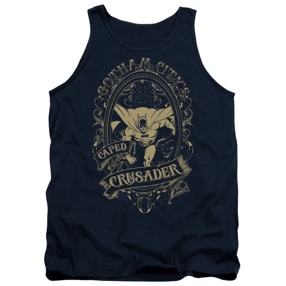 DC Comics Gotham Crusader Adult Tank Top Navy