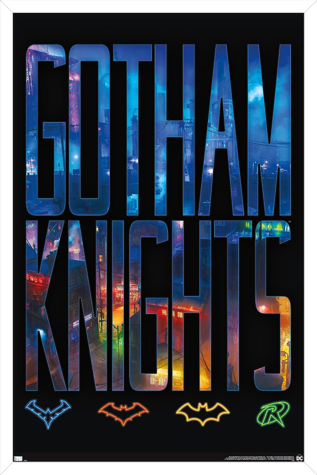 DC Comics Gotham Knights - Logos Wall Poster, 22.375" x 34" Framed