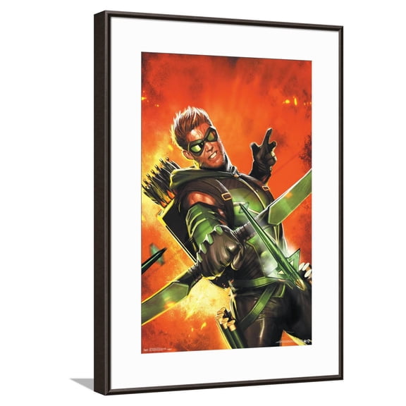 DC Comics Green Arrow - Explosion Canvas Wall Poster, 14.725" x 22.375"