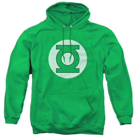 DC Comics Green Lantern Logo Adult Pullover Hoodie Sweatshirt Kelly Green