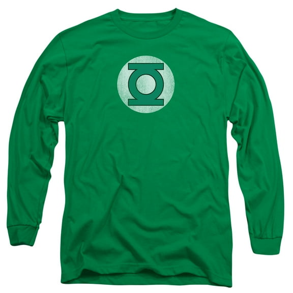 DC Comics Green Lantern Logo Distressed Mens Long Sleeve Shirt