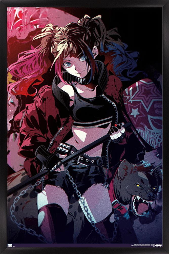 DC Comics - Harley Quinn Anime - Hyena Wall Poster, 14.725" x 22.375", Framed