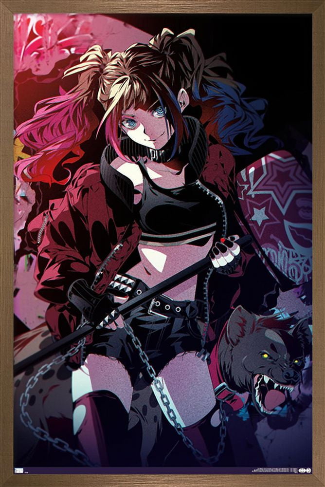 DC Comics - Harley Quinn Anime - Hyena Wall Poster, 22.375" x 34", Framed