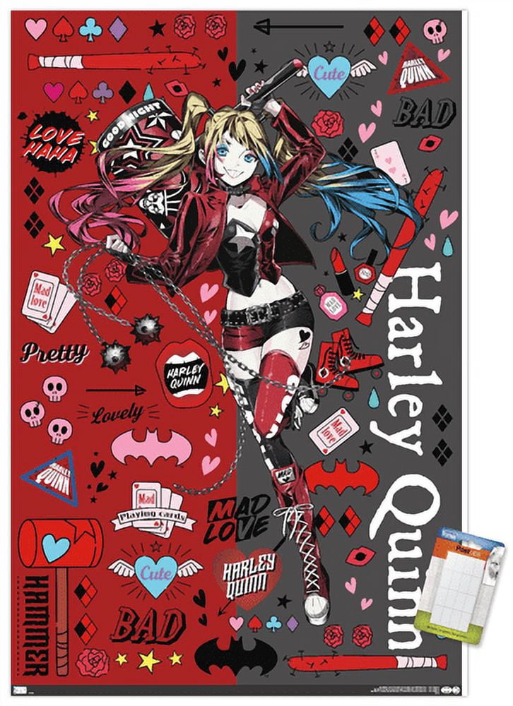 DC Comics - Harley Quinn Anime - Icons Wall Poster, 14.725" x 22.375"