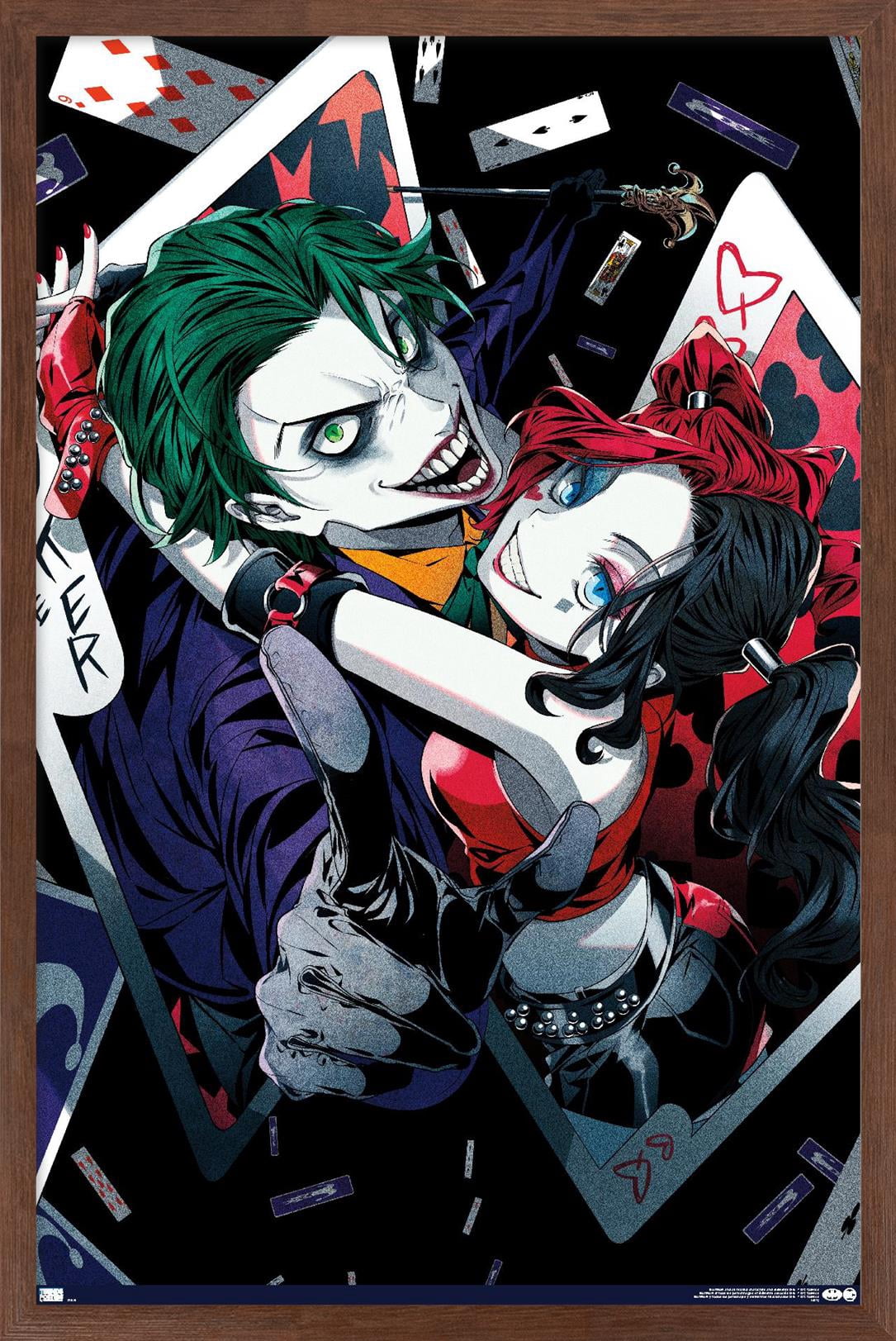 DC Comics - Harley Quinn Anime - Joker Hug 24.25 in x 35.75 in Framed Poster, by Trends International