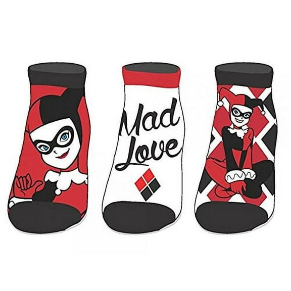 Harley Quinn Women's Ankle Socks 3 Pack