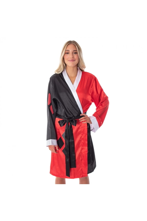 DC Comics Harley Quinn Costume Silky Satin Robe