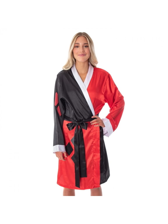 DC Comics Harley Quinn Costume Silky Satin Robe