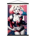 thumbnail image 1 of DC Comics - Harley Quinn - Kiss Wall Poster with Wooden Magnetic Frame, 22.375" x 34", 1 of 3
