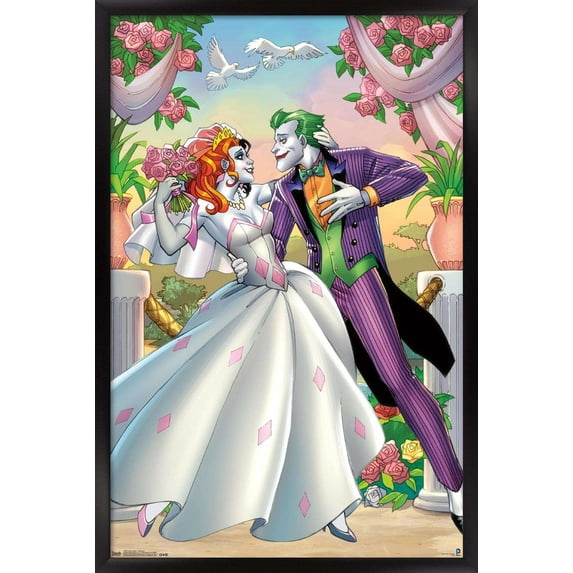 DC Comics - Harley Quinn - Romance Wall Poster, 14.725" x 22.375", Framed