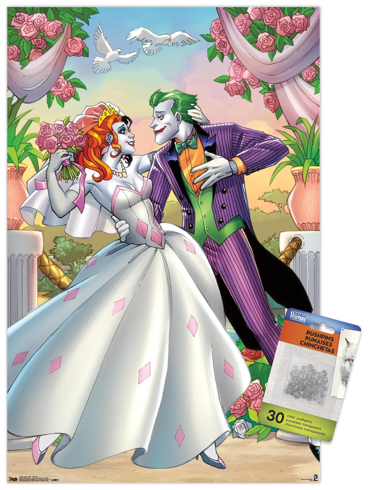 DC Comics - Harley Quinn - Romance Wall Poster with Push Pins, 14.725" x 22.375"