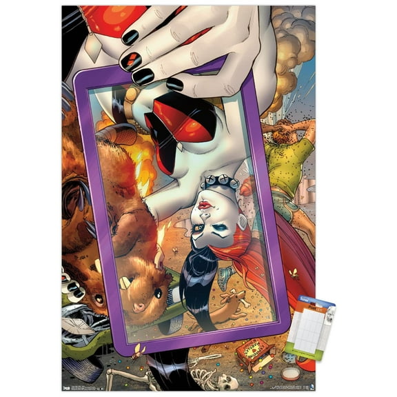 DC Comics - Harley Quinn - Selfie Wall Poster, 14.725" x 22.375"