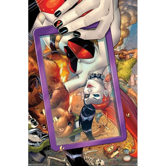 DC Comics - Harley Quinn - Selfie Wall Poster, 14.725" x 22.375"