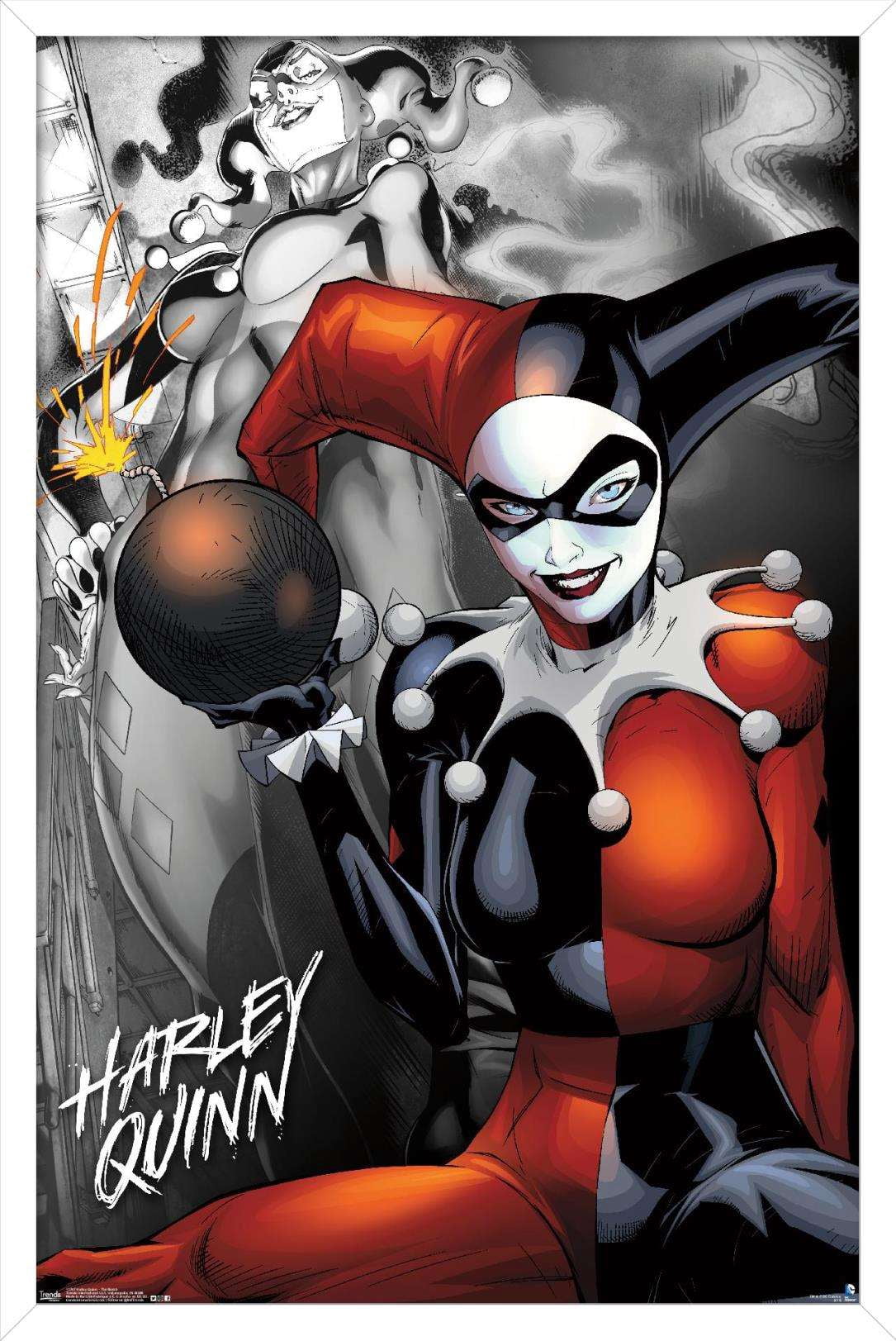 DC Comics - Harley Quinn - The Bomb Wall Poster, 14.725" x 22.375", Framed