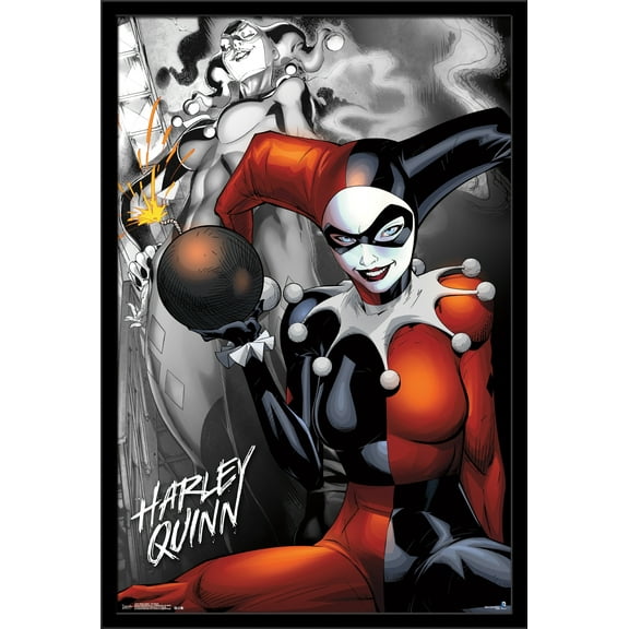 DC Comics - Harley Quinn - The Bomb Wall Poster, 22.375" x 34", Framed