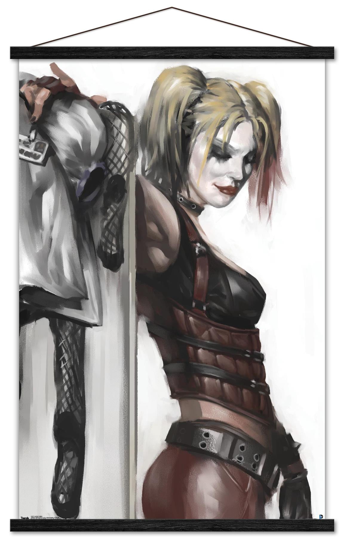 DC Comics - Harley Quinn Wall Poster with Wooden Magnetic Frame, 22.375" x 34"