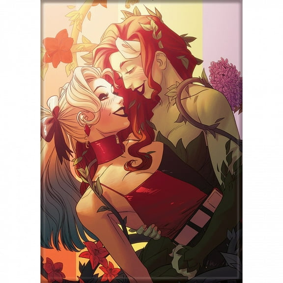 DC Comics Harley Quinn  and  Poison Ivy Pride Magnet