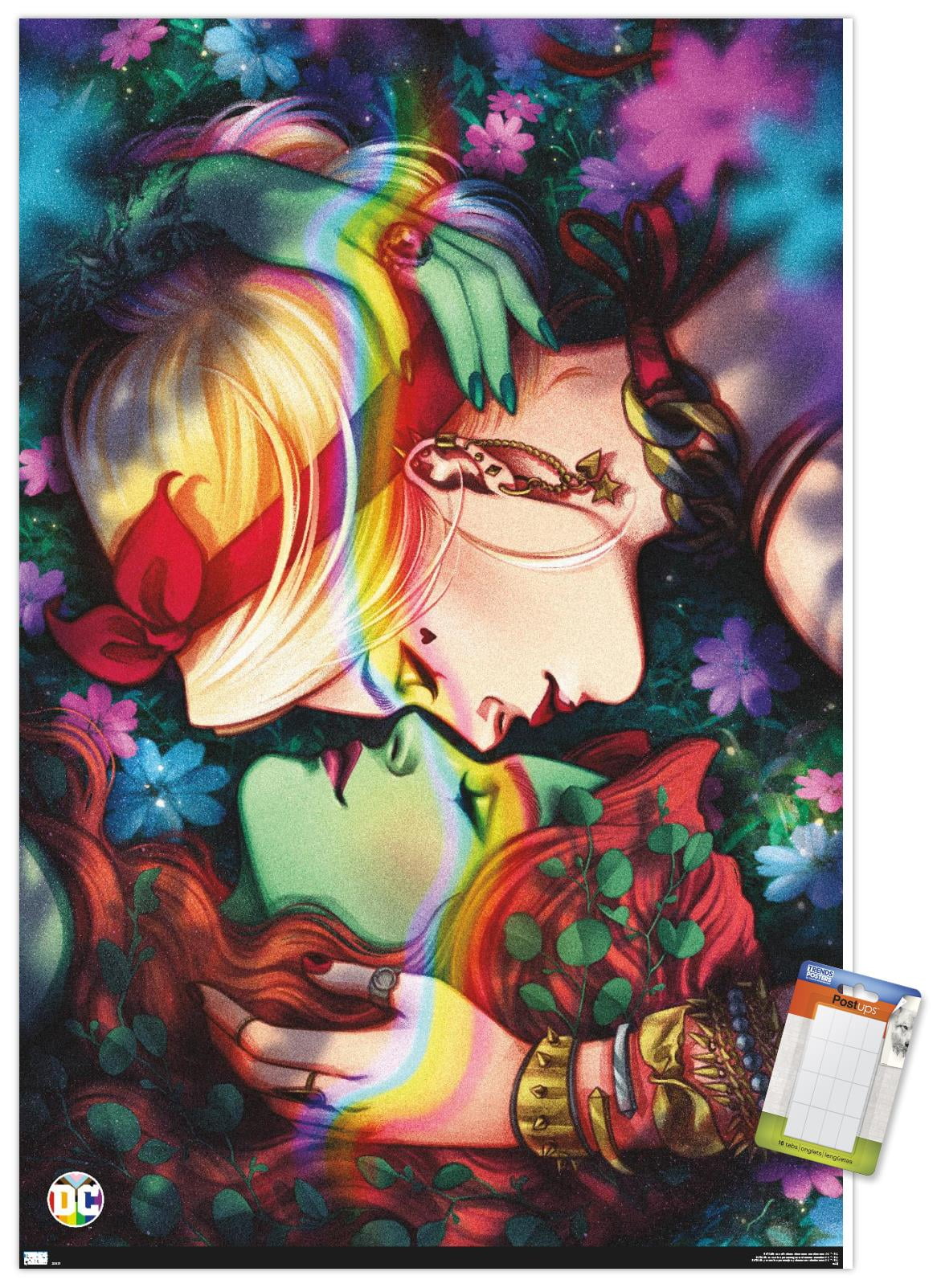 DC Comics - Harley Quinn and Poison Ivy Pride Wall Poster, 14.725" x 22.375"