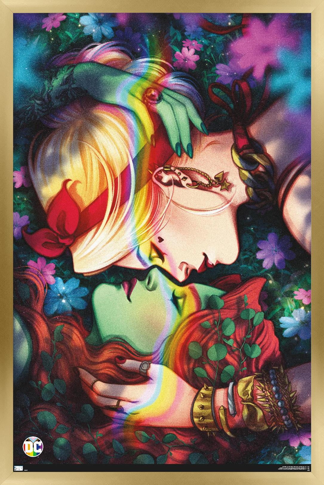 DC Comics - Harley Quinn and Poison Ivy Pride Wall Poster, 22.375" x 34" Framed