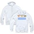 thumbnail image 1 of DC Comics Hashtag Justice League (Back Print) Adult Zipper Hoodie Sweatshirt White, 1 of 3