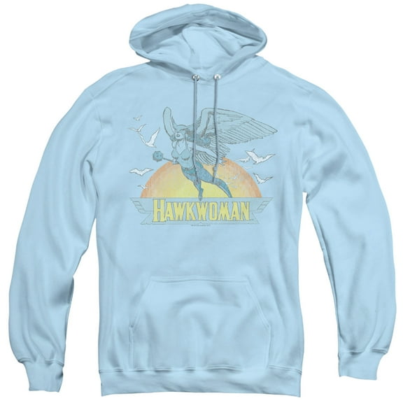 DC Comics Hawkwoman Adult Pullover Hoodie Sweatshirt Light Blue