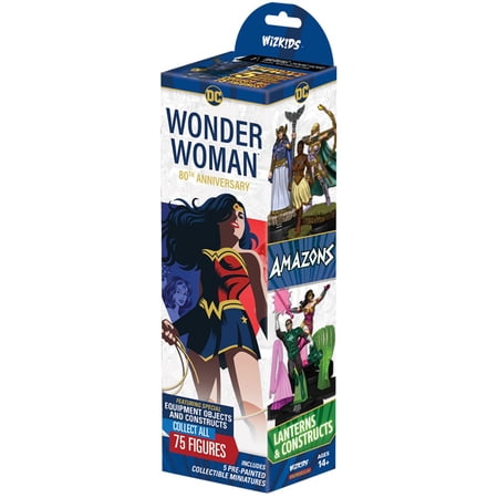 DC Comics HeroClix: Wonder Woman 80th Anniversary Booster - 5 Miniatures, Pre-Painted, Randomly Assorted, RPG