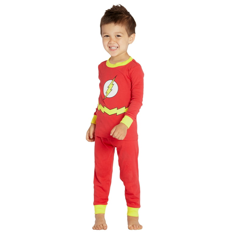 DC Comics Infant 'Flash Superhero Justice League' Cotton Costume Pajama Set  