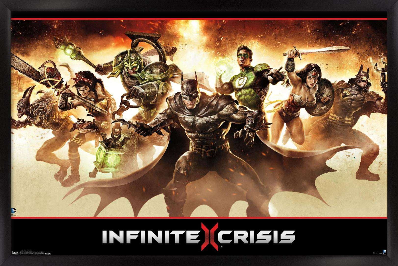 DC Comics - Infinite Crisis - Group Wall Poster, 14.725" x 22.375", Framed