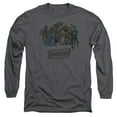 thumbnail image 1 of DC Comics Join The Justice League Long Sleeve Adult 18/1 T-Shirt Charcoal, 1 of 1