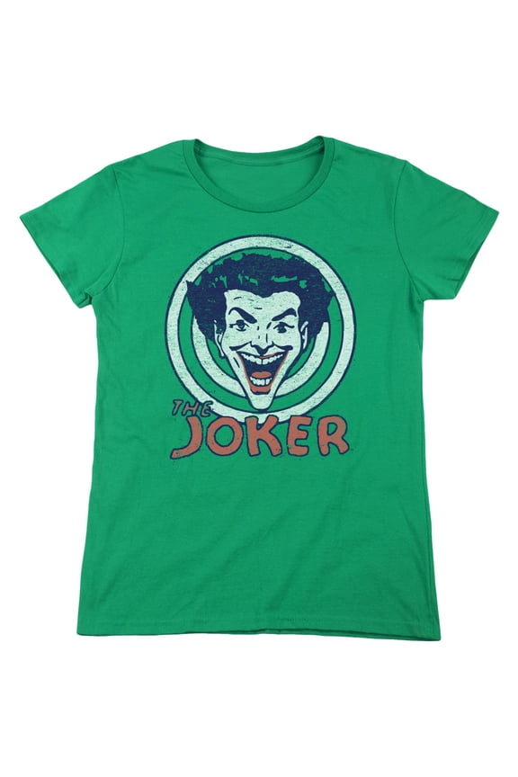 DC Comics Joke Target S/S Women's T-Shirt Kelly Green