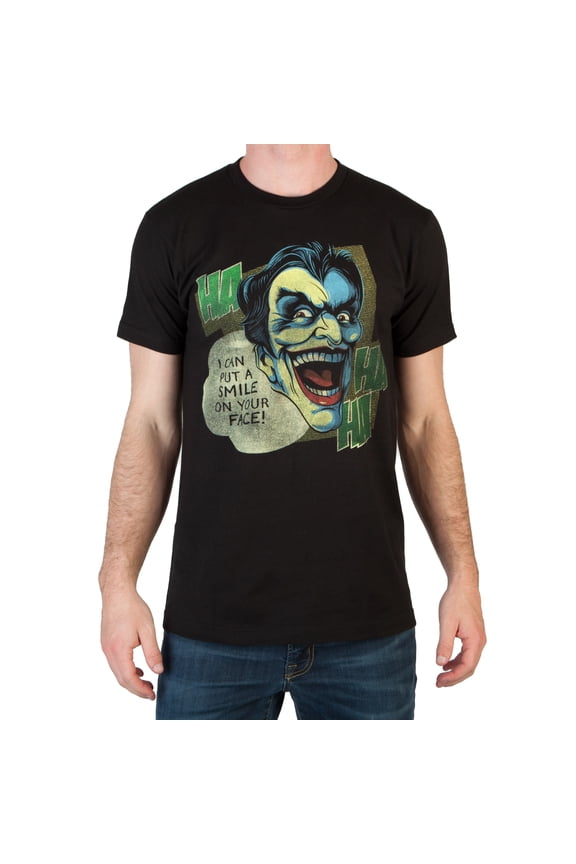 DC Comics Joker Laughing Black T-Shirt-4XL