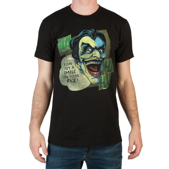 DC Comics Joker Laughing Black T-Shirt-S