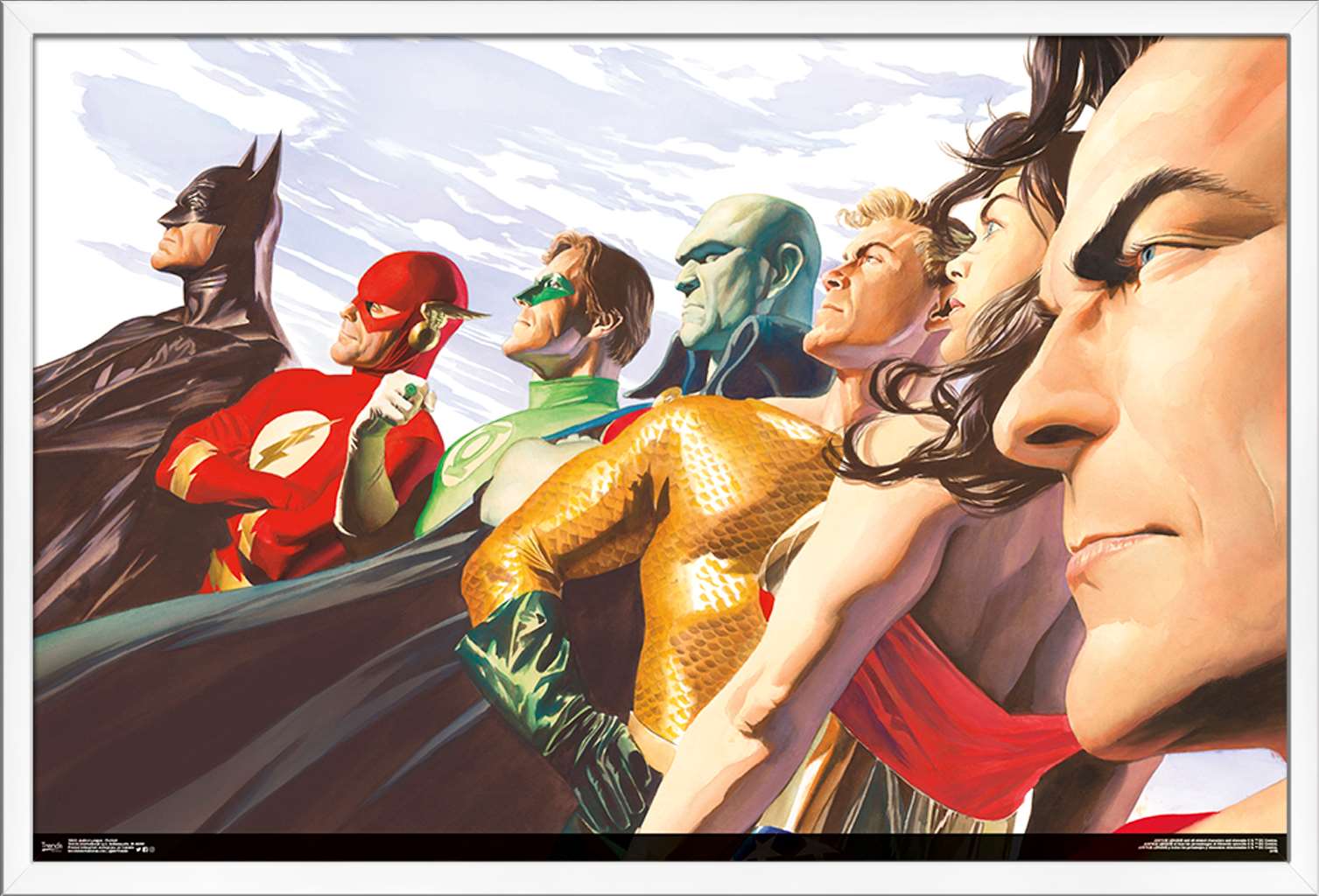 DC Comics - Justice League - Alex Ross - Portrait Wall Poster, 22.375" x 34", Framed