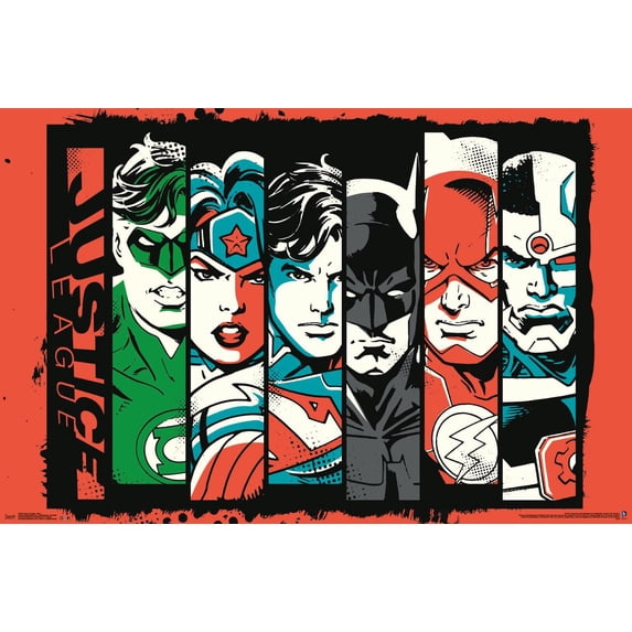 DC Comics - Justice League - Bars Wall Poster, 22.375" x 34"