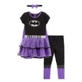 thumbnail image 1 of DC Comics Justice League Batgirl Infant Baby Girls Tulle Costume Dress Leggings Cape and Headband 4 Piece Set Newborn to Big Kid, 1 of 5
