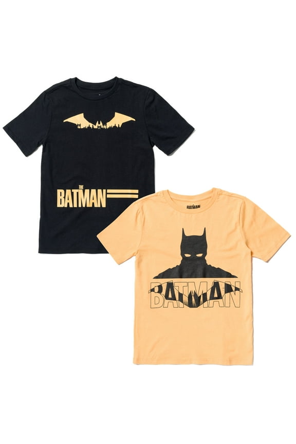Justice League Batman Big Boys 2 Pack T-Shirts Toddler to Big Kid
