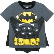 DC Comics Justice League Batman Big Boys Cosplay T-Shirt and Cape 10-12
