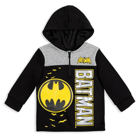 DC Comics Justice League Batman Big Boys Fleece Hoodie Toddler to Big Kid