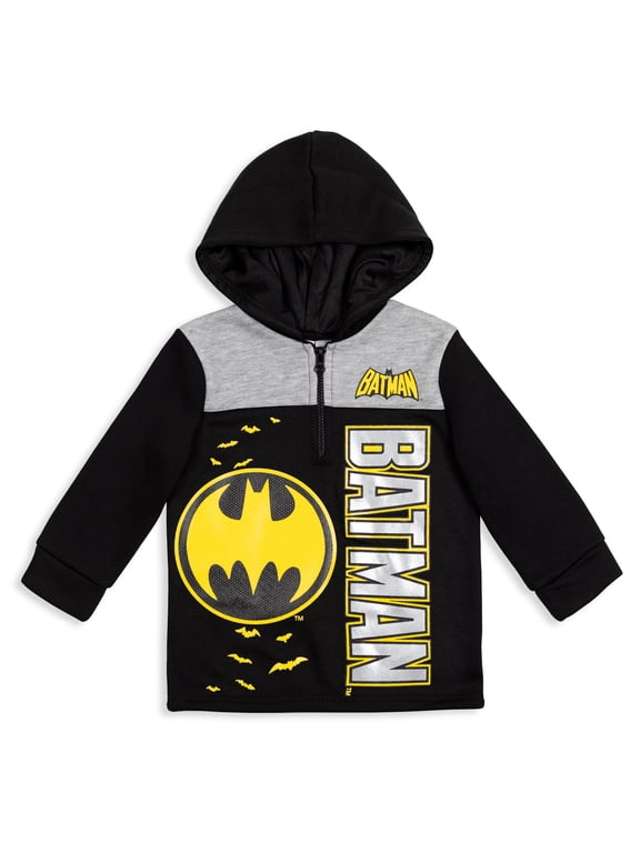 Justice League Batman Big Boys Fleece Hoodie Toddler to Big Kid