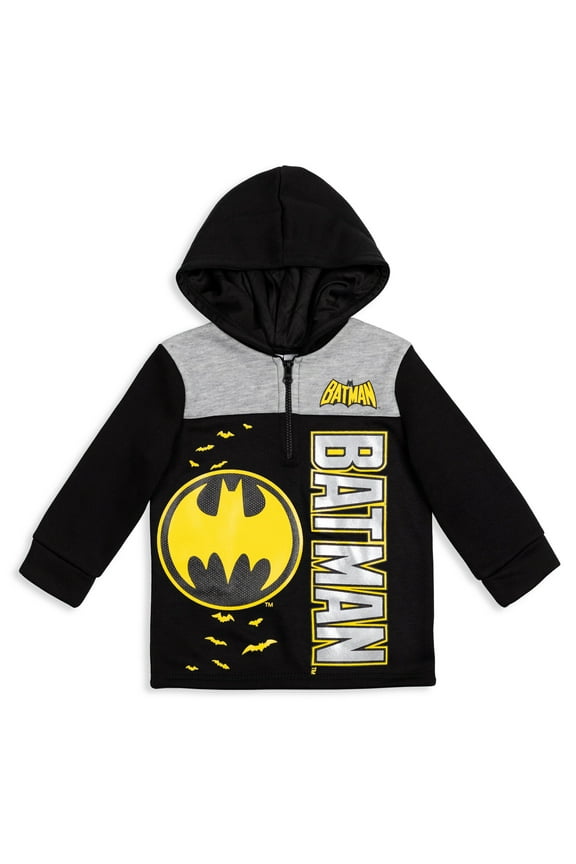 Justice League Batman Big Boys Fleece Hoodie Toddler to Big Kid