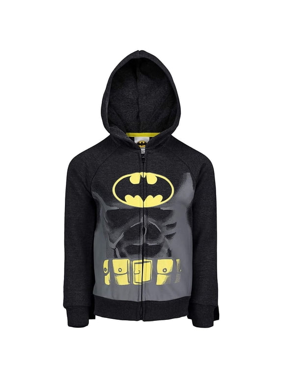 Justice League Batman Big Boys Zip Up Hoodie Toddler to Big Kid